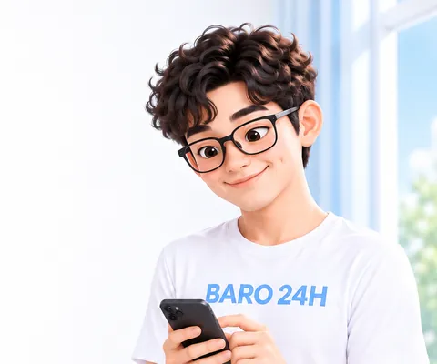 친근하게 웃으며 이야기를 듣는 20대 남성 3D 인물